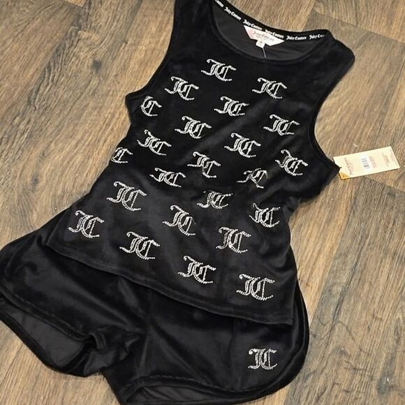Juicy Couture JC Rhinestone Tank & Short PJ Set - Picture 6 of 8